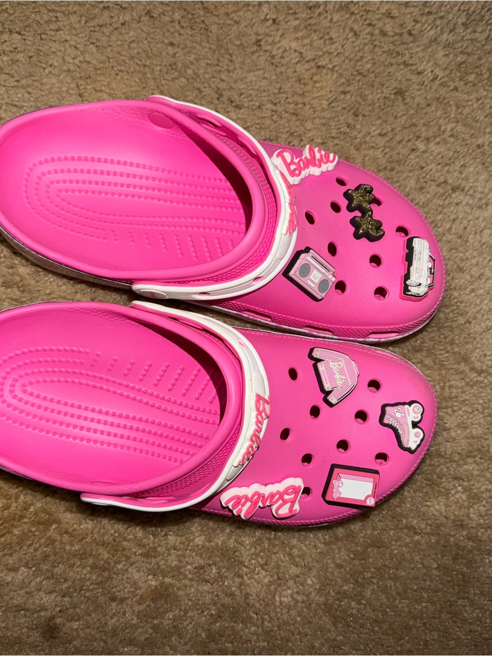 Barbie Pink Crocs with Charms